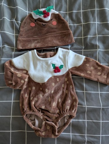 Christmas pudding baby outfit