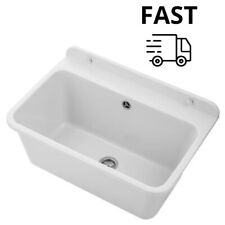 Basin Sink Laundry Utility Industrial Garage White Outdoor Indoor Large UK
