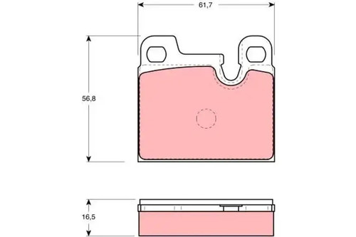 Brake pads gdb258 - gdb258, trw