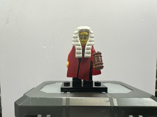 Lego judge white hair gavel - lego,