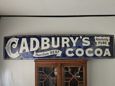 Antique Porcelain Sign Huge