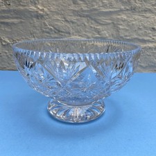 Royal Doulton Crystal 20 cm Rochelle cut glass footed trifle fruit  bowl nr mint