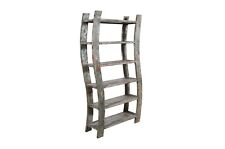 Antique Indian Teak Wood Bookcase – 1930s Open Shelving Unit