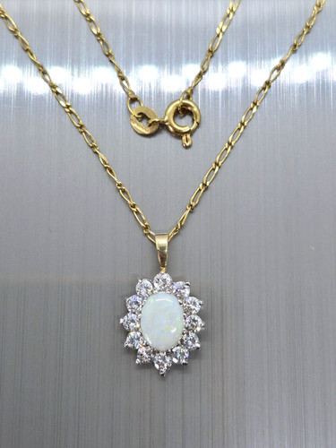 Vintage 9ct gold opal pendant - vintage,
