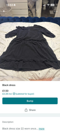 Black denim dress - black,