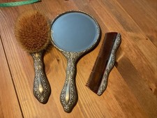 Antique Silver Metal Vanity