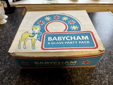 Vintage Babycham Party Pack – Set of 6 Original 1950s Glasses with Box