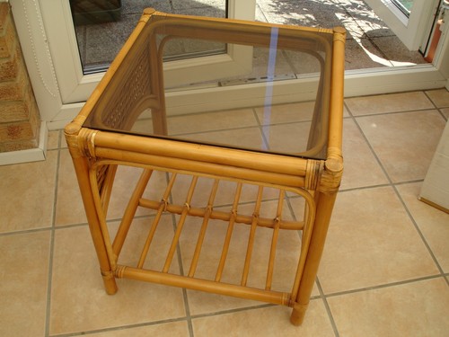 Bamboo cane rattan - rattan, glass