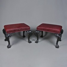 Impressive Pair of Vintage George I Irish Style Foot Stools