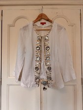 Derhy Embellished Linen Blouse