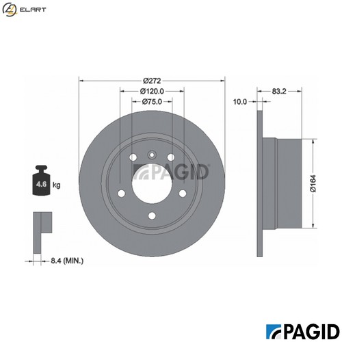 Brake disc 50442nc for bmw - 2x,