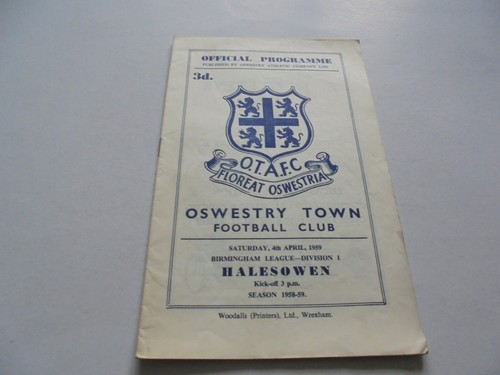Oswestry town halesowen - v,