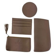 By Lamarthe Beige Leather Card