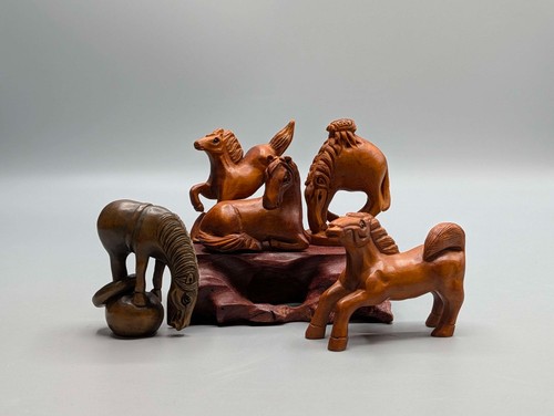 Japanese boxwood carved - , horse
