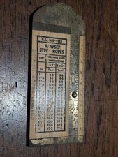 VINTAGE ROPE GAUGE - SMALLWOOD / BRITISH ROPES LIMITED - WOOD & BRASS