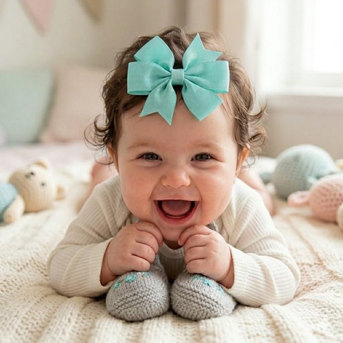 Cute newborn baby girls bow - newborn,