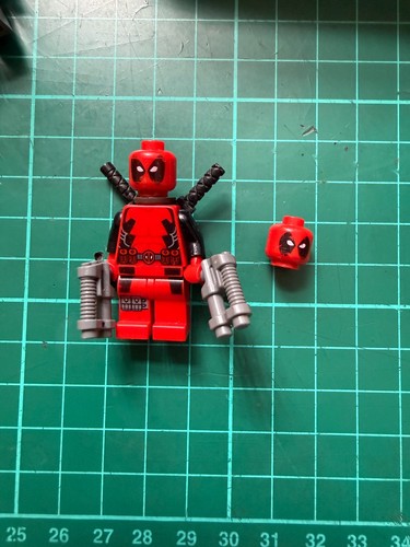 Lego deadpool minifigure - lego, red