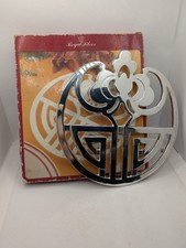 Vintage Royal Silver Silverplated Pineapple Trivet  With Box Serving Tableware