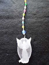 Guardian Angel Guide & Protect suncatcher with shimmer & glass beads. Reiki 