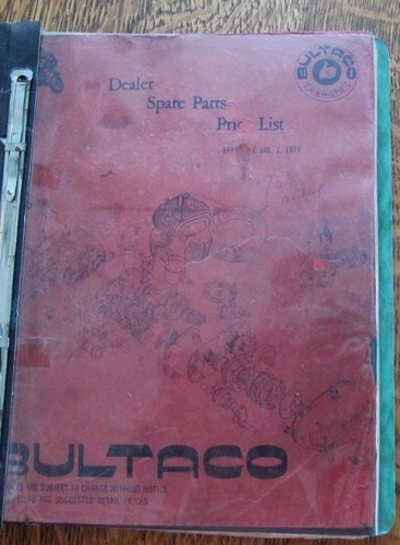 Bultaco dealer spare parts - bultaco,