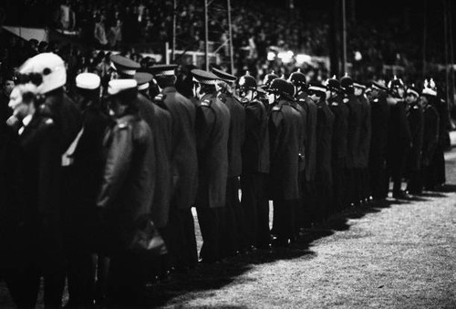 Police barrier formation - police,