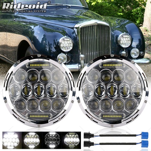Pair chrome led - chrome, headlights