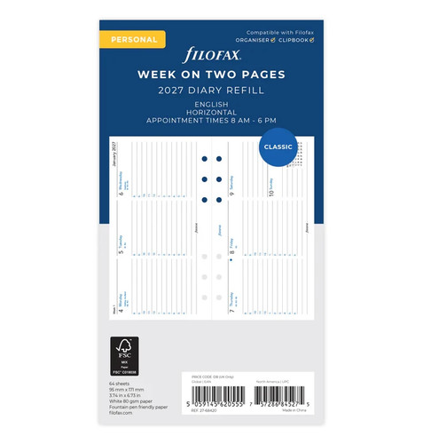Filofax 2027 personal diary - personal,