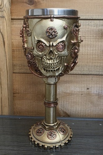 Skull drinking cup wine goblet - wine,