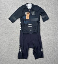 WYN Republic Triathlon Suit Mens Large Blue EMJ Velocity+ Sponsor Logos NEW