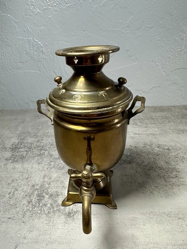 Antique russian brass - russian, samovar