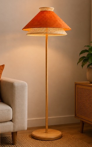 Wood rattan velvet - rattan, floor