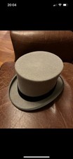 Men's  Grey Wool Felt Top hat