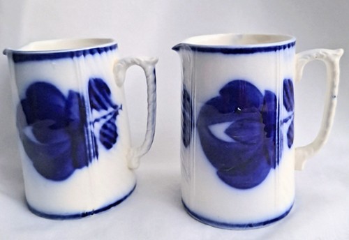 Pair victorian flow blue - pair,