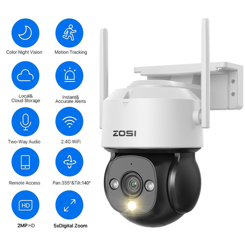 Zosi 2mp outdoor - security, wifi