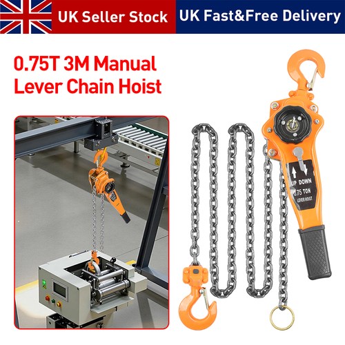Chain hoist block and - 3m,