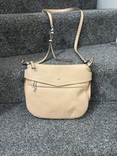 Nica Adjustable Crossbody Shoulder Bag with Front Pocket In A Light Peach Colour