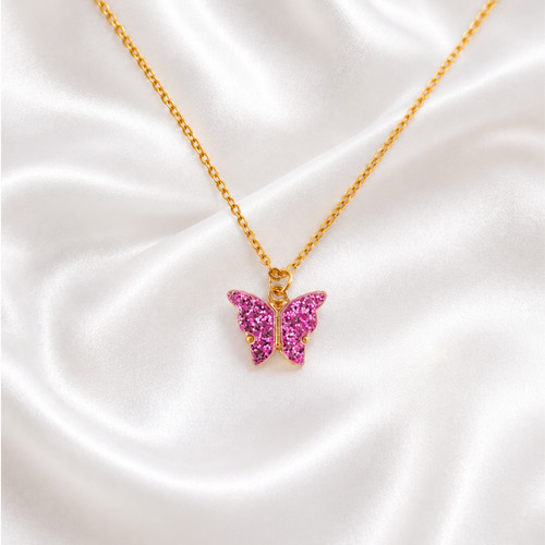 Purple sparkly butterfly - purple,