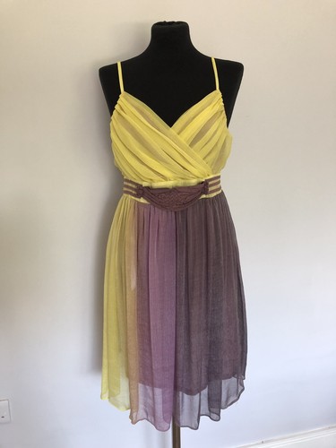 Purple and yellow chiffon - and,