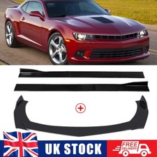 For Chevy Camaro Chevrolet Front Bumper Lip Spoiler + Side Skirt Splitter Kit BT