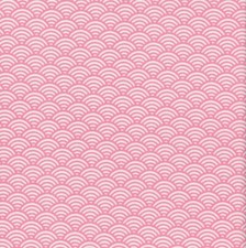 Textiles français Japanese Scales fabric Rose Pink 100% Cotton 160 cm wide