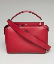 Fendi Shoulder Bag Leather Red