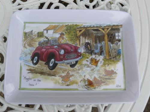 Small melamine tray moggies - melamine,