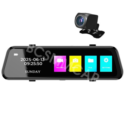 Touchscreen wifi car - 9.66", dvr