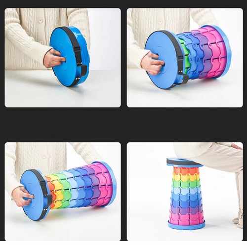 Rainbow portable folding stool - portable,