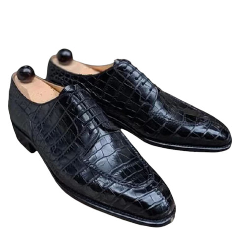 Handmade mens black crocodile - handmade,