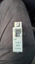 CRABTREE SB6000 TYPE  MCB  32  AMP TRIP BREAKER