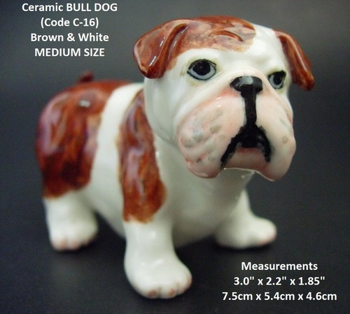 Porcelain dog bulldog - porcelain,