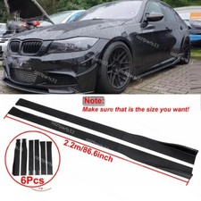 86.6" Side Skirts Rocker Panels Splitter For BMW F10 F30 F80 F82 E92 E90 Glossy