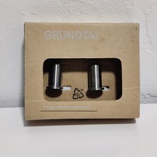 IKEA Grundtal Hanger Wall Mount Stainless Steel Knob Coat 300.612.47 NEW 