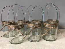 Hanging glass jar lanterns